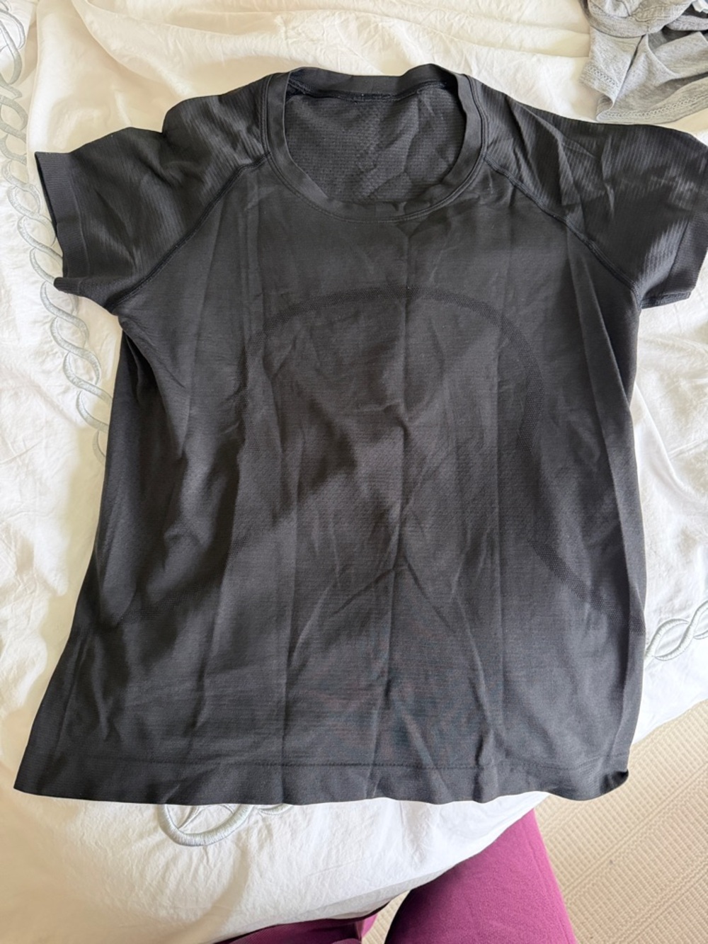 lululemon athletica Black Short Sleeve Athletic Top